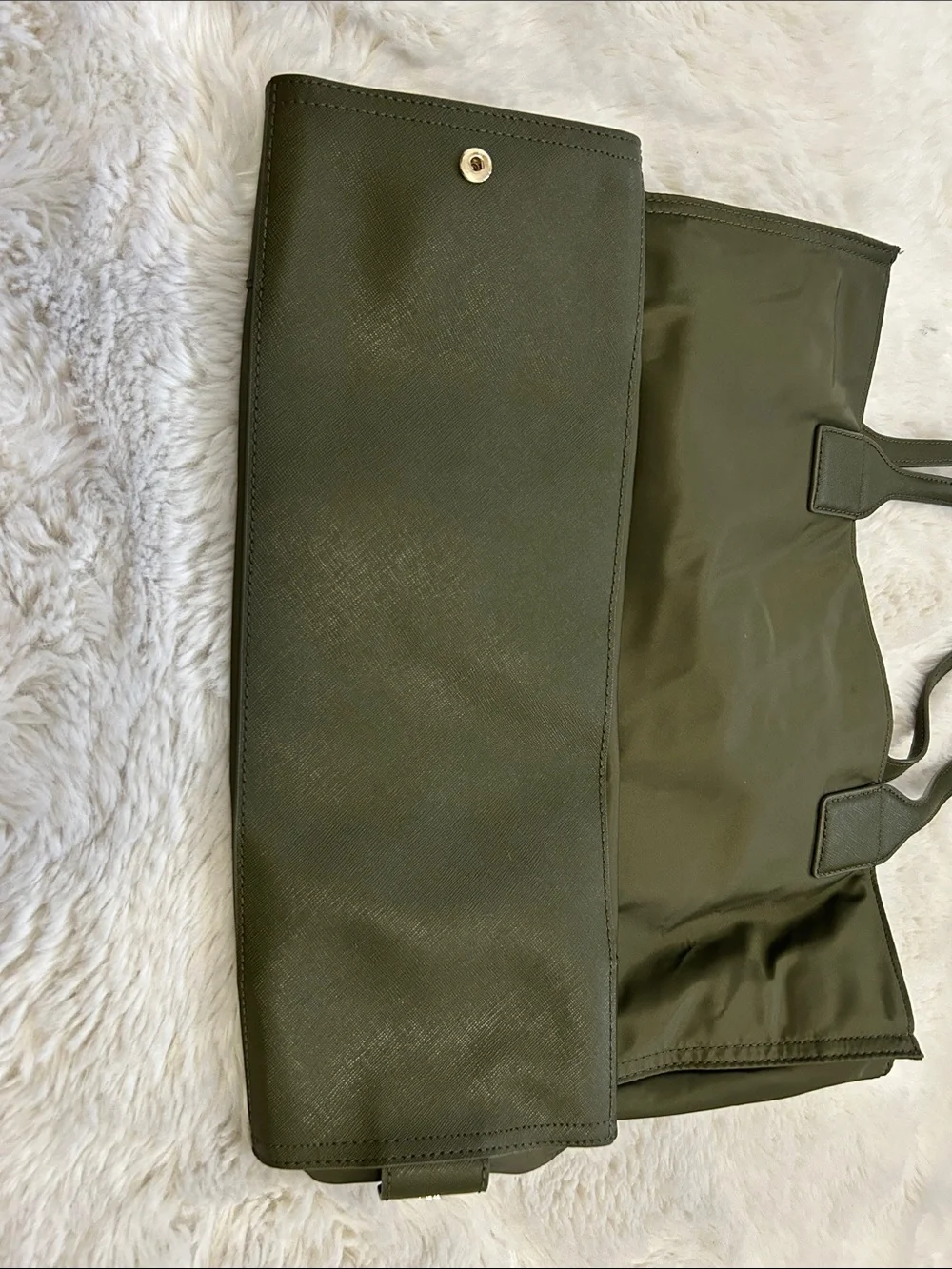 Tory Burch Ella Nylon Packable Tote Olive